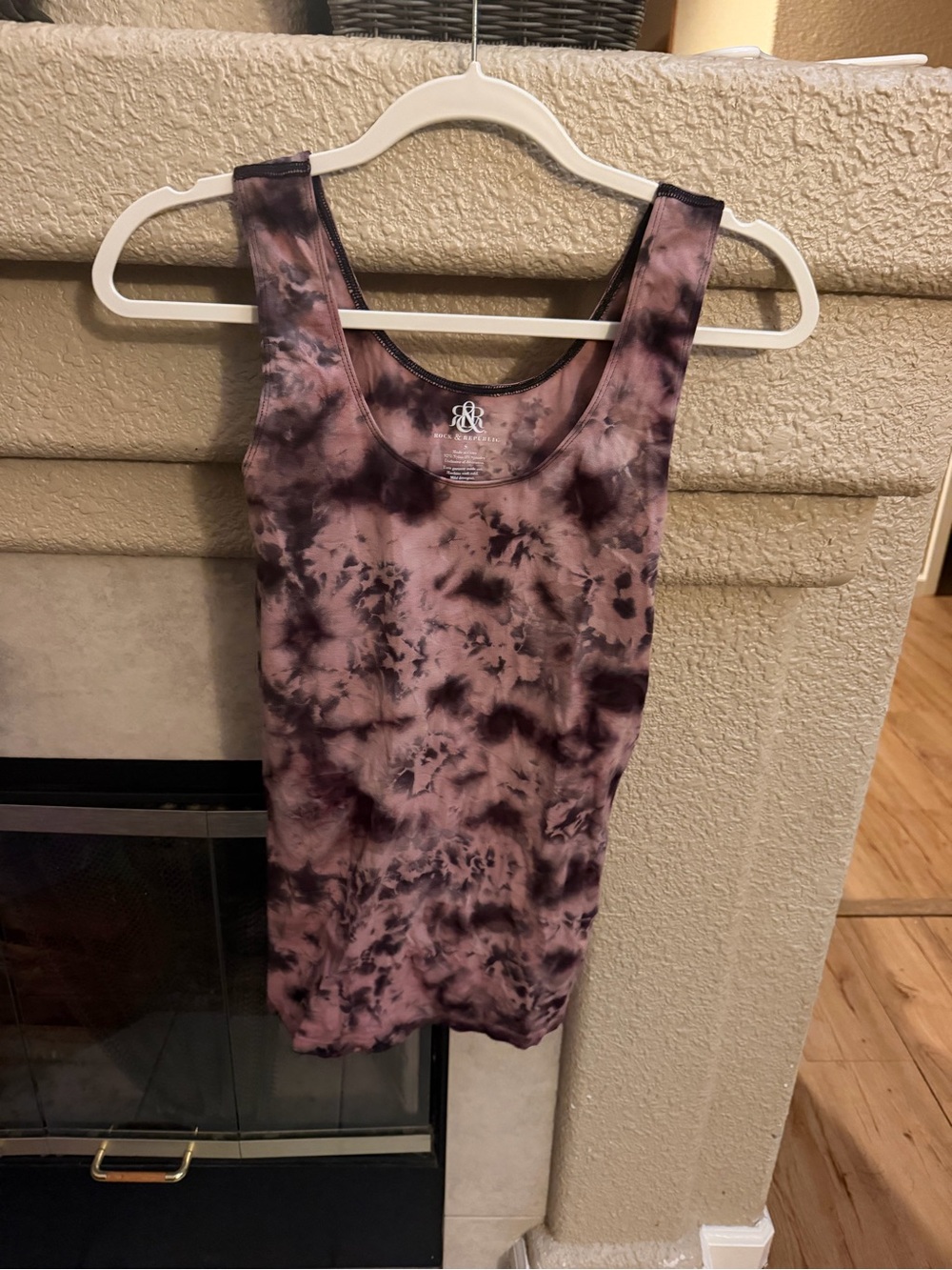 Rock & Republic Purple Tie-Dye Scoop Tank